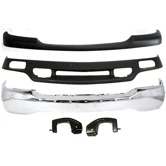 2004 GMC Yukon - 3-Piece Kit Front Bumper, Chrome, Sport Utility, Includes (1) Bumper, (1) Bumper Trim, and (1) Valance