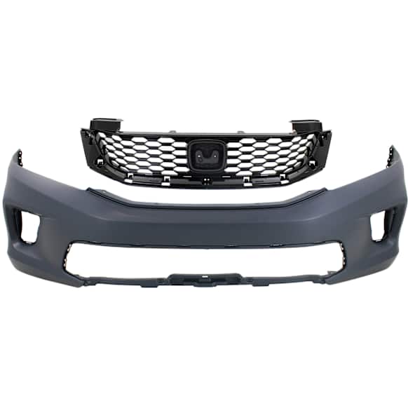 2-Piece Kit, Front Primed Bumper Cover, Coupe, Includes (1) Bumper Cover and (1) Grille