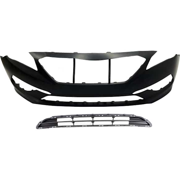 2-Piece Kit, Front Primed Bumper Cover, For Models With Standard Type Bumper, CAPA Certified, Includes (1) Bumper Cover and (1) Bumper Grille