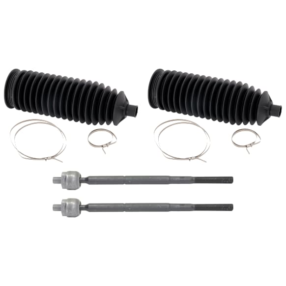 4-Piece Kit Tie Rod End Includes (2) Steering Rack Boot and (2) Tie Rod End