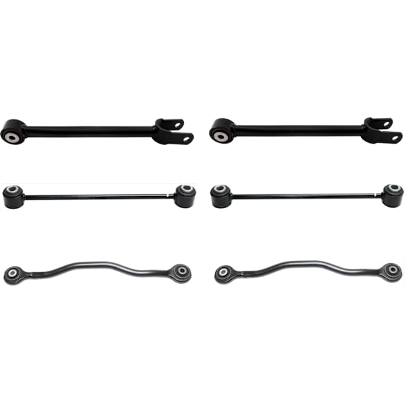 6-Piece Kit Control Arm, Includes (4) Control Arm and (2) Sway Bar Link