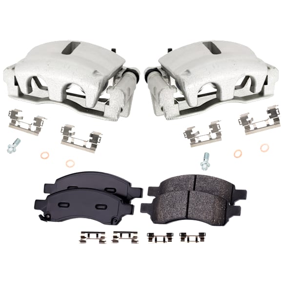 2-Wheel Set Front and Rear Brake Kit With Calipers, Includes (1) Brake Pad Set and (2) Brake Kit With Calipers