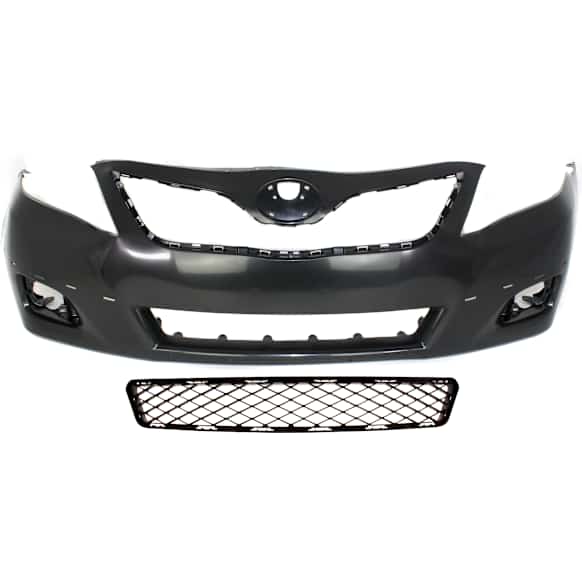 2-Piece Kit, Front Primed Bumper Cover, USA Built Vehicle, Includes (1) Bumper Cover and (1) Bumper Grille