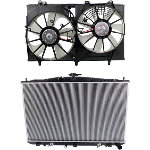 2-Piece Kit Radiator, For Models with Tow Package, with Cooling Fan Assembly