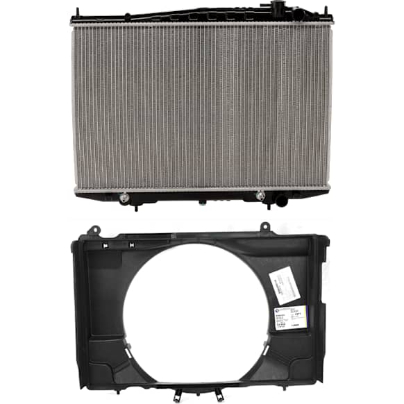 2-Piece Kit Radiator, 2.4L Engine, with Fan Shroud