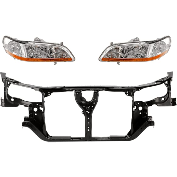 3-Piece Kit Radiator Support Assembly, with Driver and Passenger Side Headlight