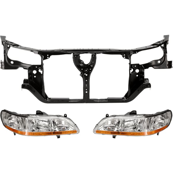 3-Piece Kit Radiator Support Assembly, with Driver and Passenger Side Headlight