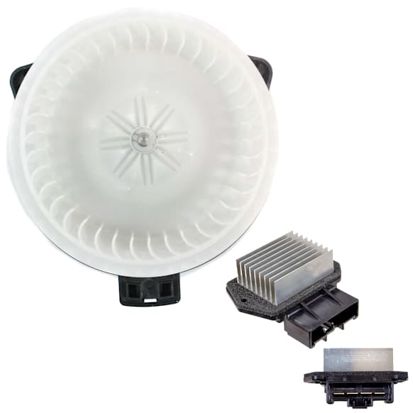 2-Piece Kit Blower Motor Kit, includes (1) Blower Motor and (1) Blower Motor Resistor