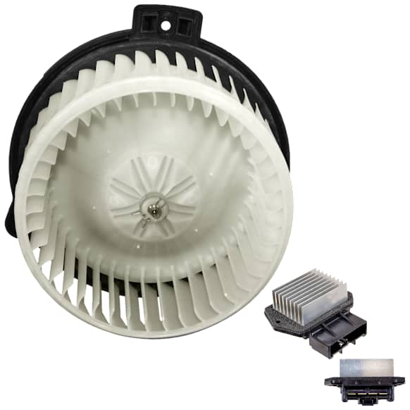 2-Piece Kit Blower Motor Includes (1) Blower Motor and (1) Blower Motor Resistor