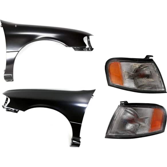 4-Piece Kit, Front, Driver and Passenger Side Fender, Includes (2) Corner Light and (2) Fender