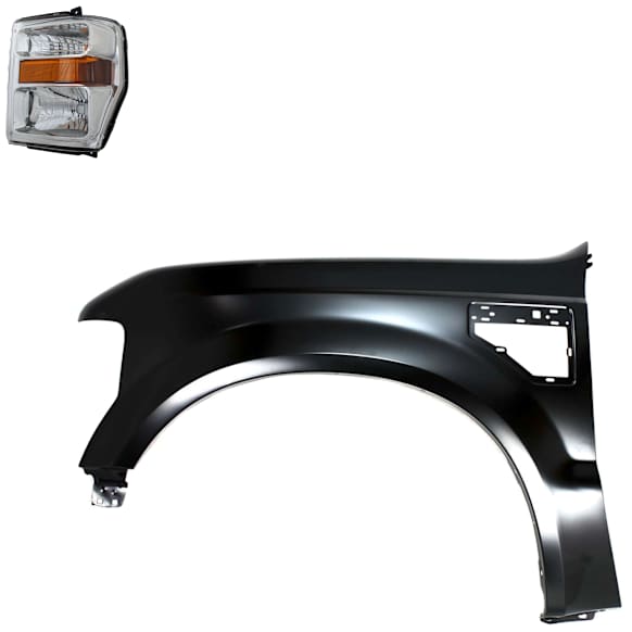2-Piece Kit Driver Side Halogen Headlight, With bulb(s), OE Replacement, Includes (1) Fender and (1) Headlight
