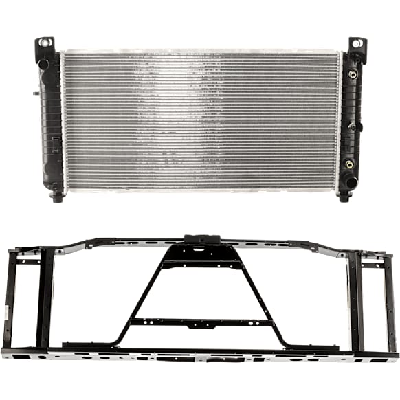 2-Piece Kit Radiator Support Assembly, 4.3L/4.8L/5.3L Engine, with Radiator