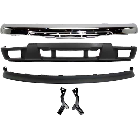 3-Piece Kit, Front Bumper, Chrome, Includes (1) Bumper, (1) Bumper Cover, and (1) Valance