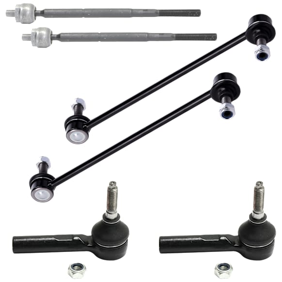 6-Piece Kit Front Suspension Kit, Includes (2) Sway Bar Link and (4) Tie Rod End