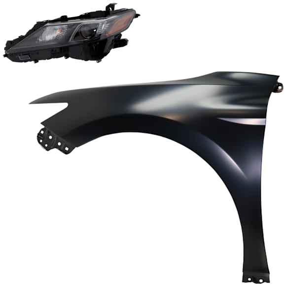 2-Piece Kit Driver Side LED Headlight, With bulb(s), OE Replacement, CAPA Certified, Includes (1) Fender and (1) Headlight