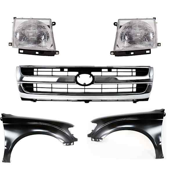 5-Piece Kit, Fender, Includes (2) Fender, (1) Grille, and (2) Headlight