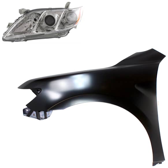 2-Piece Kit Halogen Headlights, Without bulb(s), Sedan, Includes (1) Fender and (1) Headlight