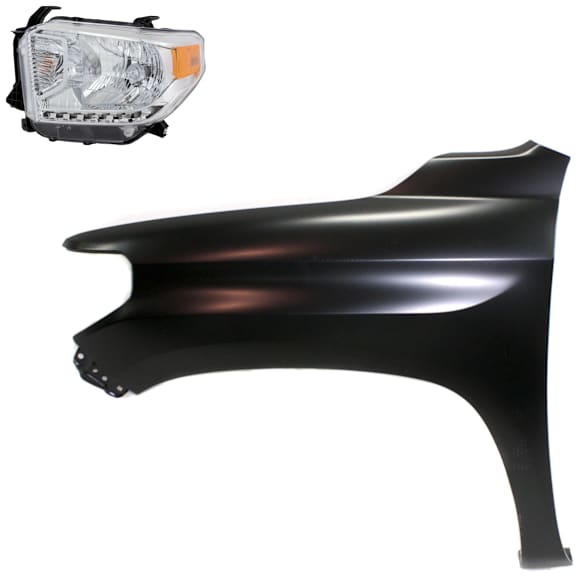 2-Piece Kit Halogen Headlights, With bulb(s), Includes (1) Fender and (1) Headlight