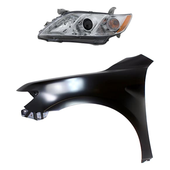 2-Piece Kit Halogen Headlights, With bulb(s), Includes (1) Fender and (1) Headlight