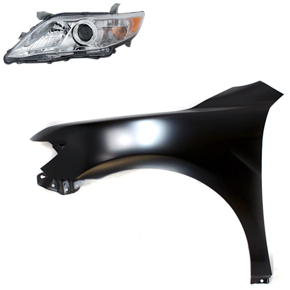 2-Piece Kit Halogen Headlights, With bulb(s), Includes (1) Fender and (1) Headlight, CAPA Certified