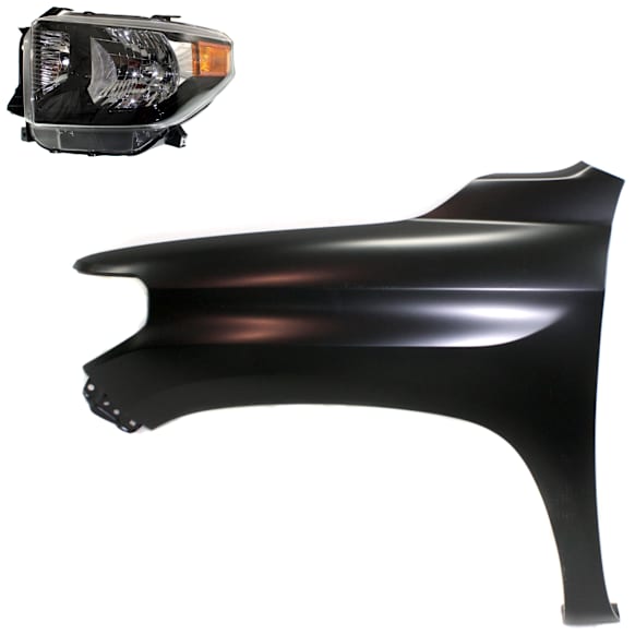 2-Piece Kit Halogen Headlights, With bulb(s), Includes (1) Fender and (1) Headlight