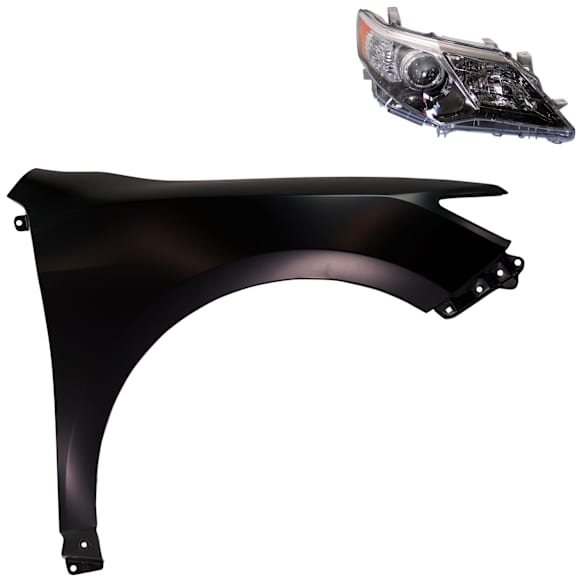 2-Piece Kit Passenger Side HID/Xenon Headlight, Without bulb(s), OE Replacement, Includes (1) Fender and (1) Headlight