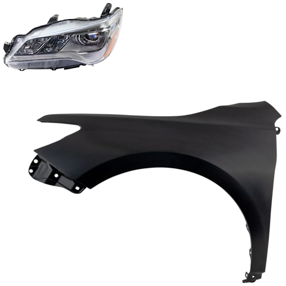 2-Piece Kit LED Headlights, With bulb(s), Includes (1) Fender and (1) Headlight, CAPA Certified