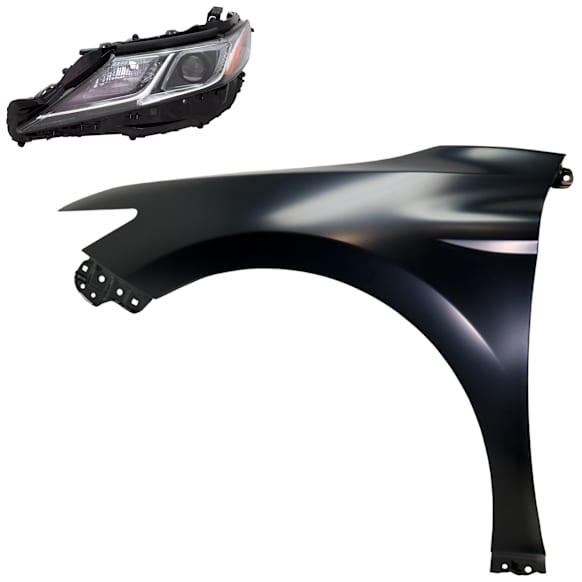 2-Piece Kit LED Headlights, With bulb(s), Includes (1) Fender and (1) Headlight, CAPA Certified