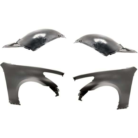 4-Piece Kit Front, Driver and Passenger Side Fender, Sedan, For Models With Sport Package, Includes (2) Fender and (2) Fender Liner