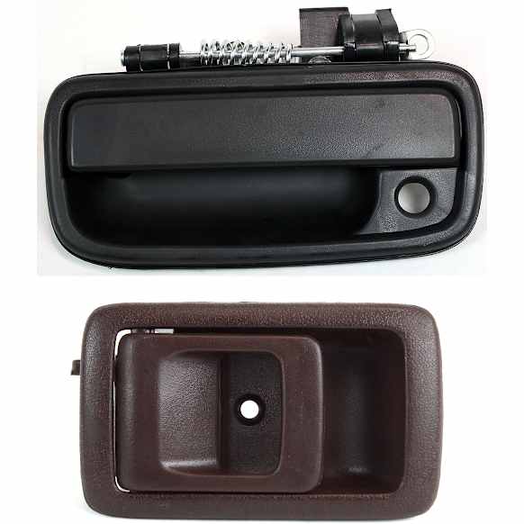 2-Piece Kit Front, Driver Side Exterior Door Handle Kit, Textured Black, With Key Hole, Includes (1) Exterior Door Handle and (1) Interior Door Handle