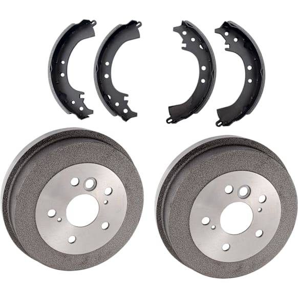 2-Wheel Set Brake Drum and Shoe Kit, Includes (2) Brake Drum and (1) Brake Shoe Set