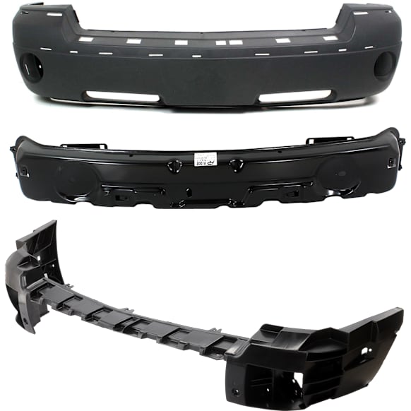 3-Piece Kit Front Bumper Cover Includes (3) Bumper Bracket, (1) Bumper Cover and (1) Bumper Reinforcement
