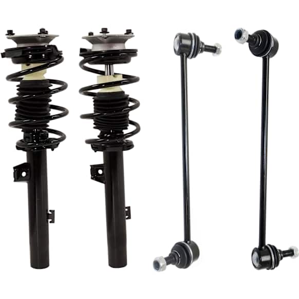 4-Piece Kit Front, Driver and Passenger Side Suspension Kit, Includes (2) Sway Bar Link and (2) Shock Absorber and Strut Assembly