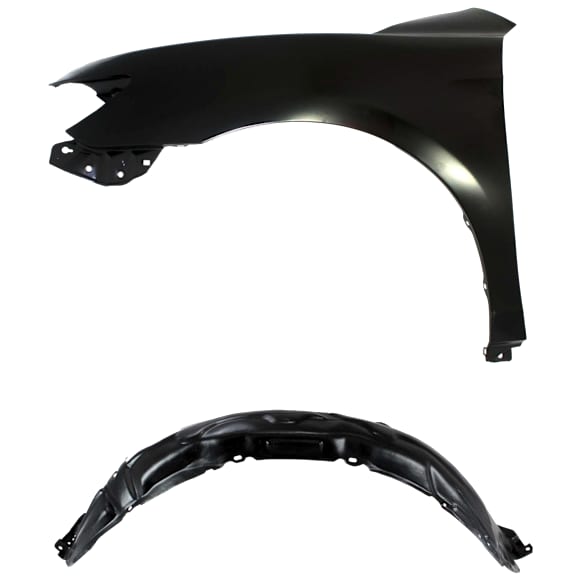 2007-2011 Toyota Camry - 2-Piece Kit, Front, Driver Side Fender, Includes (1) Fender and (1) Fender Liner