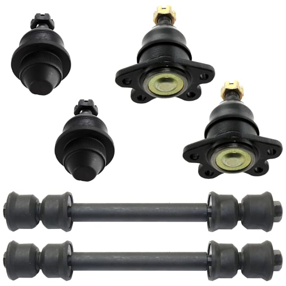 6-Piece Kit Suspension Kit, Includes (4) Ball Joint and (2) Sway Bar Link