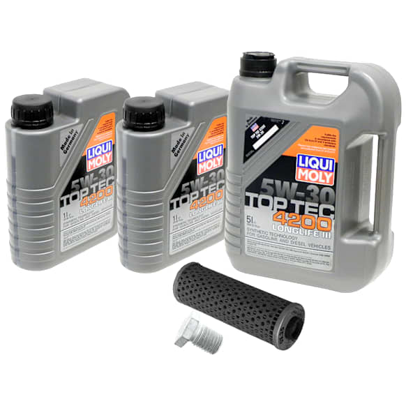 KIT-041026-425 5-Piece Kit Motor Oil, Synthetic, with Oil Drain Plug and Oil Filter