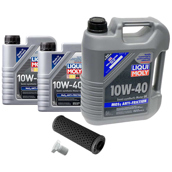 KIT-041026-434 5-Piece Kit Motor Oil, Semi-Synthetic, with Oil Drain Plug and Oil Filter