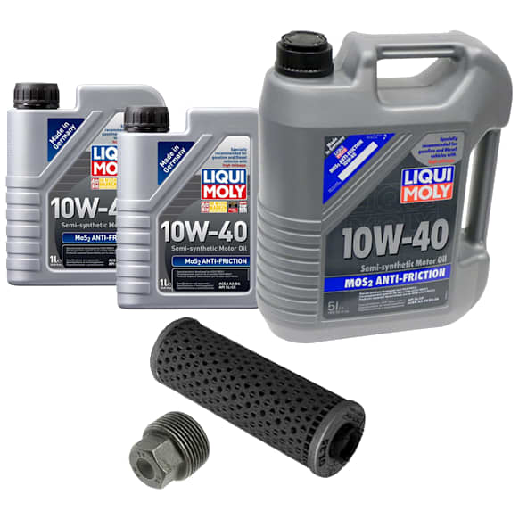 KIT-041026-437 5-Piece Kit Motor Oil, Semi-Synthetic, with Oil Drain Plug and Oil Filter