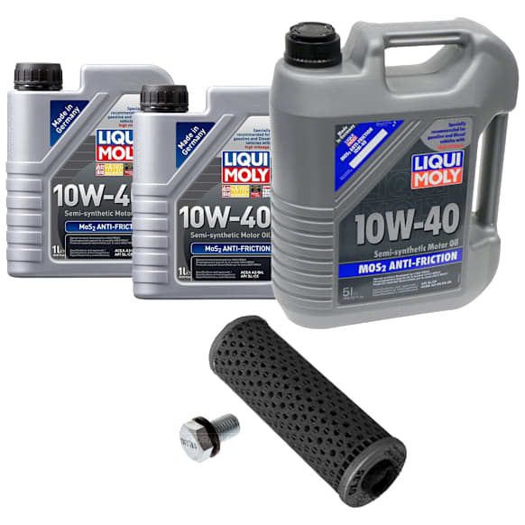 KIT-041026-438 5-Piece Kit Motor Oil, Semi-Synthetic, with Oil Drain Plug and Oil Filter