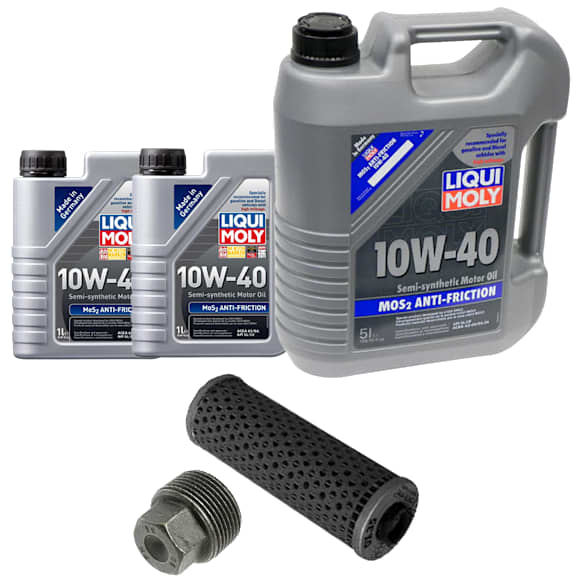 KIT-041026-446 5-Piece Kit Motor Oil, Semi-Synthetic, with Oil Drain Plug and Oil Filter