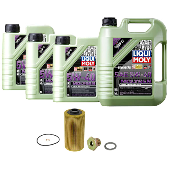 KIT-041026-490 6-Piece Kit Motor Oil, Full Synthetic, with Oil Drain Plug and Oil Filter