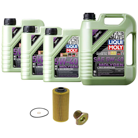 KIT-041026-492 6-Piece Kit Motor Oil, Full Synthetic, with Oil Drain Plug and Oil Filter