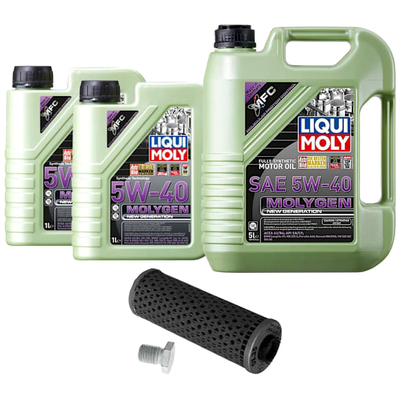KIT-041026-521 5-Piece Kit Motor Oil, Full Synthetic, with Oil Drain Plug and Oil Filter