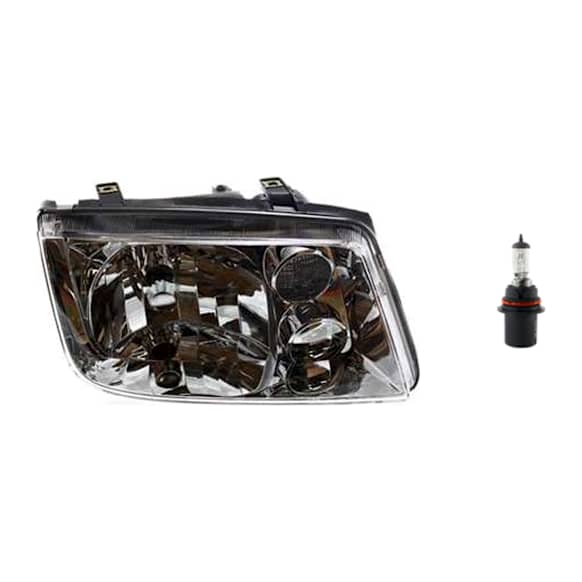 2001 Volkswagen Jetta - 2-Piece Kit Driver and Passenger Side Halogen Headlight, With bulb(s), 2002 Style, OE Replacement,  Includes (1) Headlight and (1) Headlight Bulb