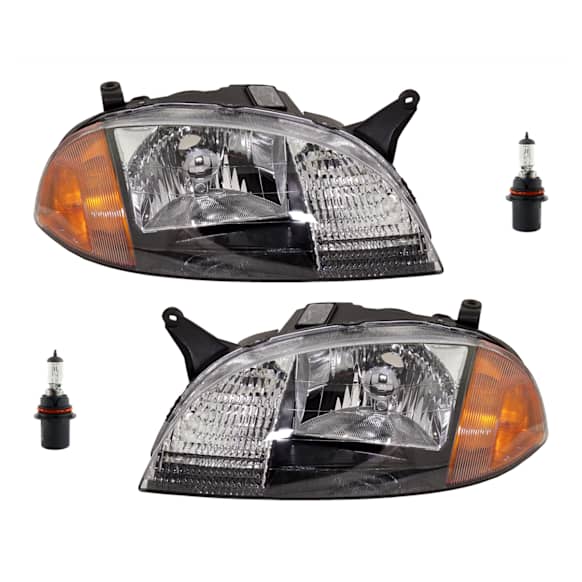 4-Piece Kit Halogen Headlights, With bulb(s), Includes (2) Headlight and (2) Headlight Bulb