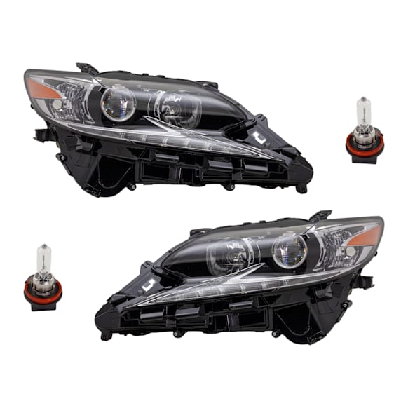 4-Piece Kit Halogen Headlights, With bulb(s), Includes (2) Headlight and (2) Headlight Bulb