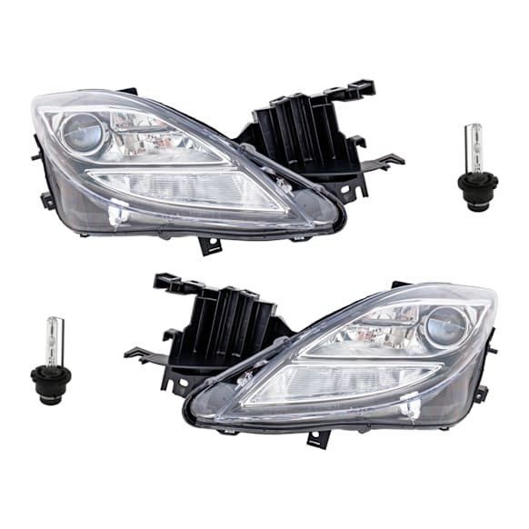 4-Piece Kit, Driver and Passenger Side HID/Xenon Headlight, With bulb(s), OE Replacement, Includes (2) Headlight and (2) Headlight Bulb