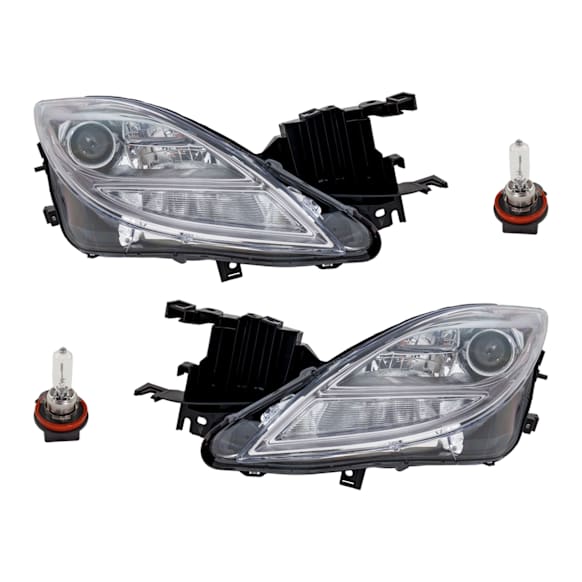 4-Piece Kit Halogen Headlights, With bulb(s), Includes (2) Headlight and (2) Headlight Bulb, CAPA Certified