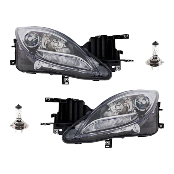 2011-2013 Mazda 6 - 4-Piece Kit Halogen Headlights, With bulb(s), Includes (2) Headlight and (2) Headlight Bulb, CAPA Certified