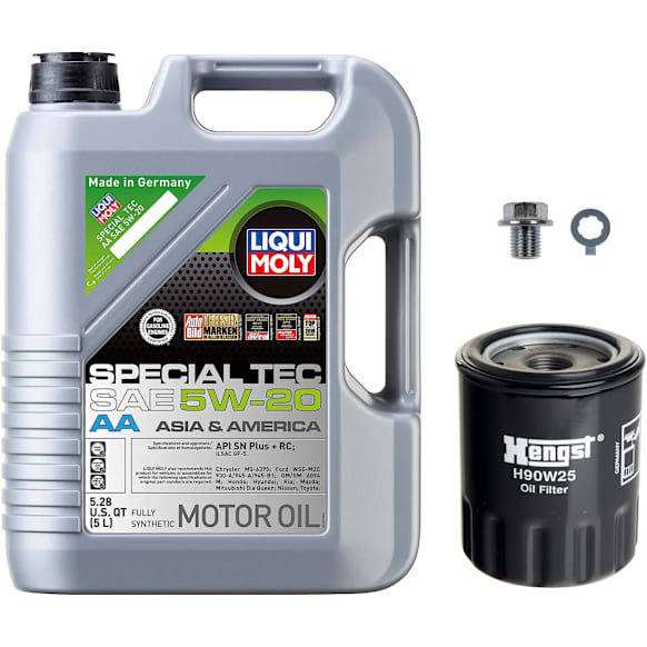 KIT-041726-105 3-Piece Kit Oil Filter, Spin-on, with Motor Oil and Oil Drain Plug